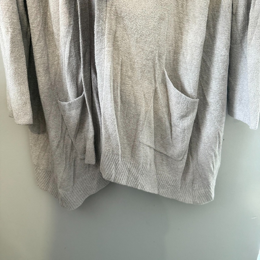 Barefoot Dreams CozyChic Ultra Lite Hooded Cardigan Women's Small Beige‎ Sweater - Picture 4 of 9